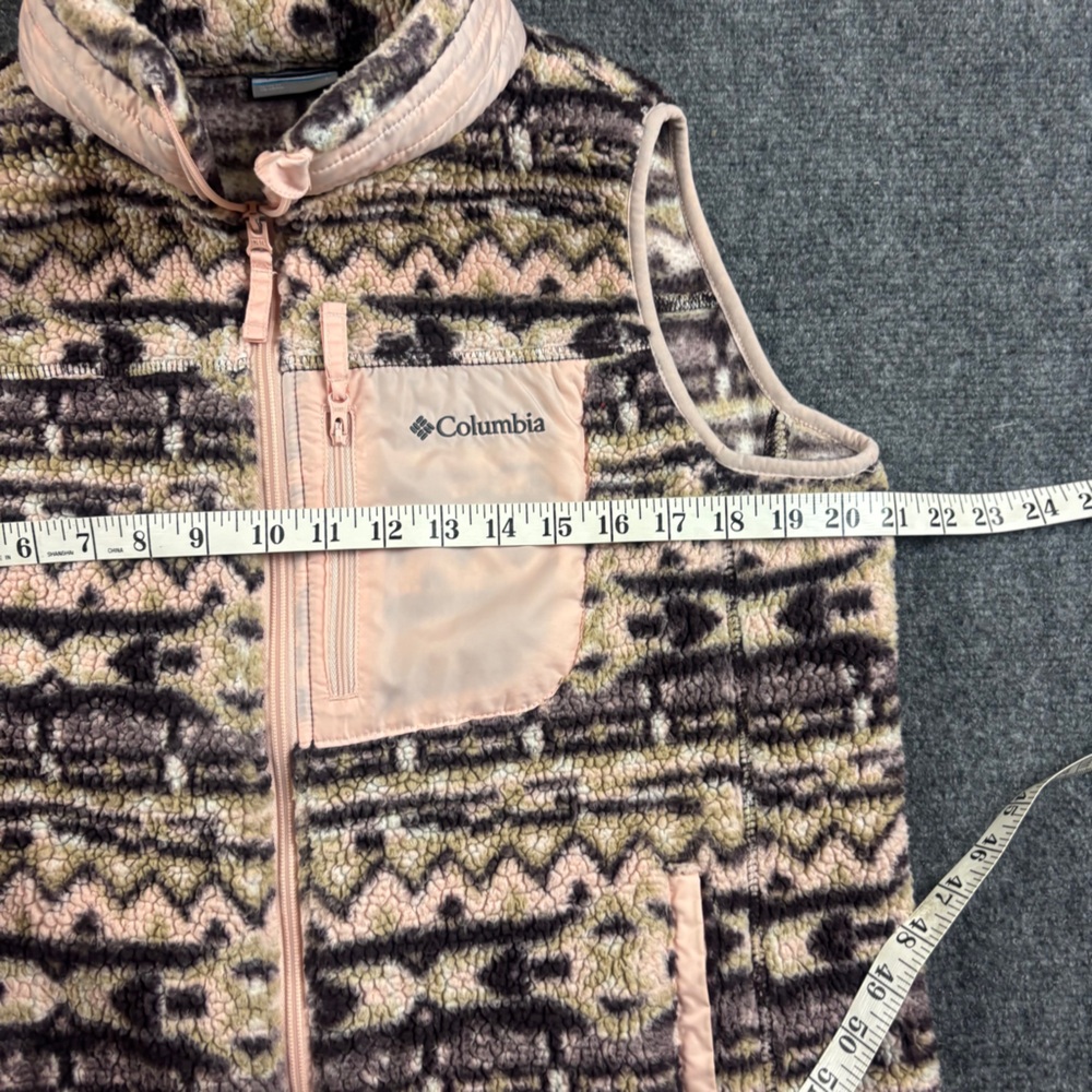 COLUMBIA Women’s West Bend Fleece Vest Pink Aztec Print size: Large - Picture 5 of 6